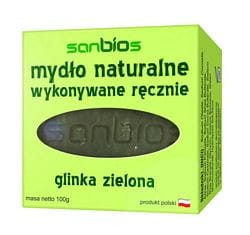 Mydło naturalne glinka zielona 100g - Sanbios