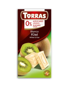 Czekolada biała z kiwi BC 75 g TORRAS