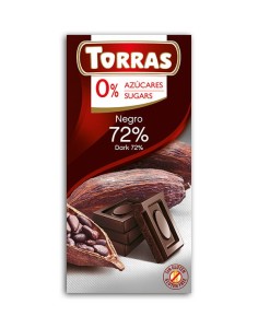 Czekolada gorzka 72% kakao 75g. TORRAS