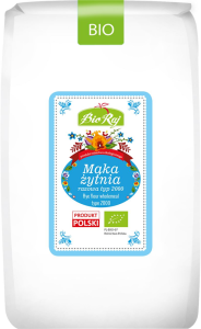 MĄKA ŻYTNIA RAZOWA TYP 2000 BIO 1 kg - BIO RAJ