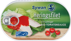 ŻŻ FILETY ŚLEDZIOWE W BIO SOSIE POMIDOROWYM 200 g - SYWAN