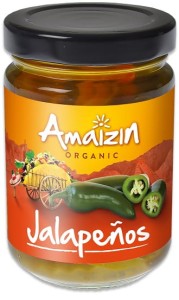 PAPRYKA JALAPENO ZIELONA KROJONA W ZALEWIE BIO 170 g (60 g) - AMAIZIN